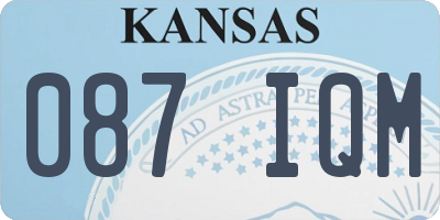 KS license plate 087IQM