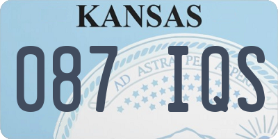 KS license plate 087IQS