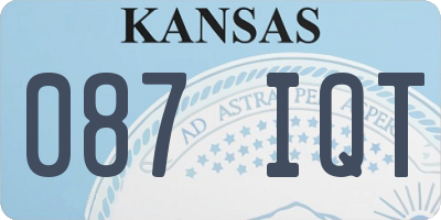 KS license plate 087IQT