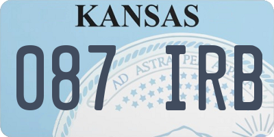 KS license plate 087IRB