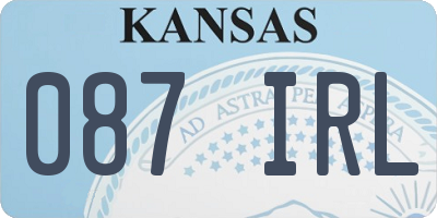 KS license plate 087IRL