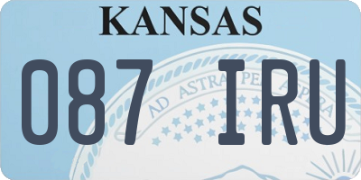 KS license plate 087IRU