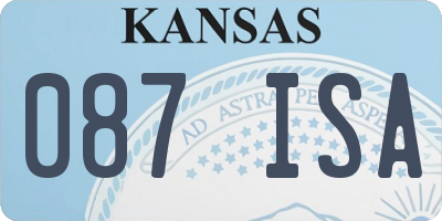 KS license plate 087ISA
