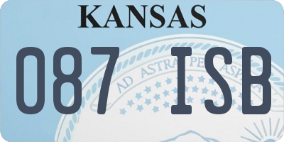 KS license plate 087ISB