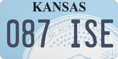 KS license plate 087ISE