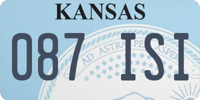 KS license plate 087ISI