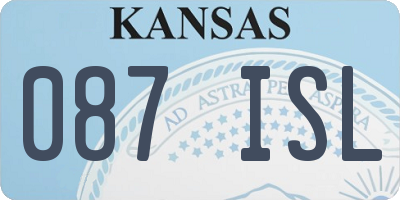 KS license plate 087ISL