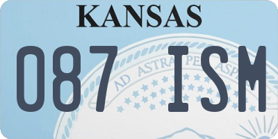 KS license plate 087ISM