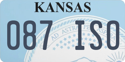 KS license plate 087ISO