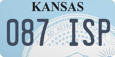 KS license plate 087ISP