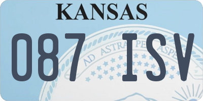 KS license plate 087ISV