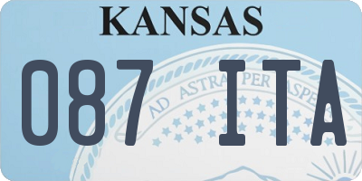 KS license plate 087ITA