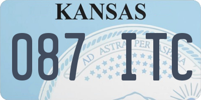 KS license plate 087ITC