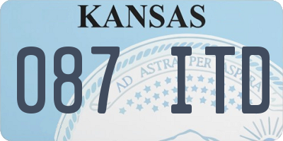 KS license plate 087ITD
