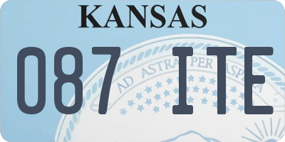 KS license plate 087ITE