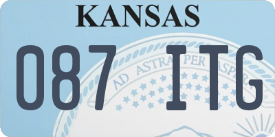 KS license plate 087ITG