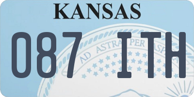 KS license plate 087ITH