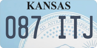 KS license plate 087ITJ