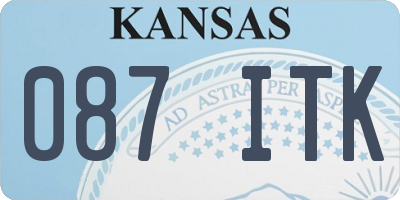 KS license plate 087ITK