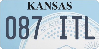 KS license plate 087ITL
