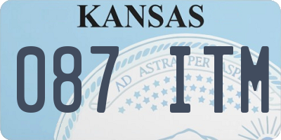 KS license plate 087ITM