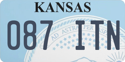 KS license plate 087ITN