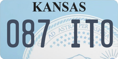 KS license plate 087ITO