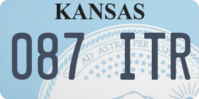 KS license plate 087ITR