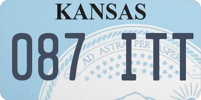 KS license plate 087ITT