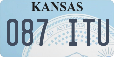 KS license plate 087ITU