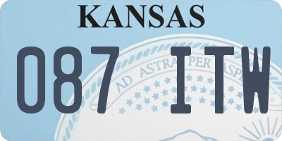 KS license plate 087ITW