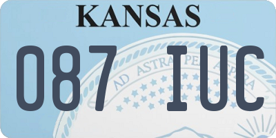 KS license plate 087IUC