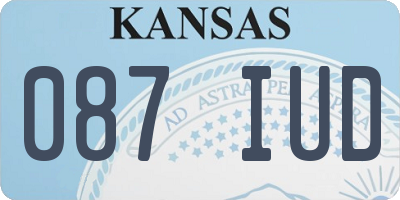 KS license plate 087IUD