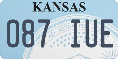 KS license plate 087IUE