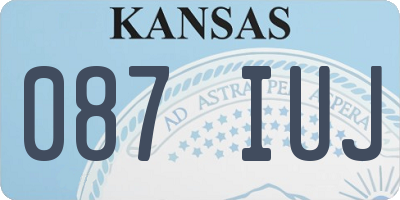 KS license plate 087IUJ