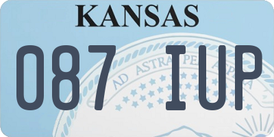 KS license plate 087IUP