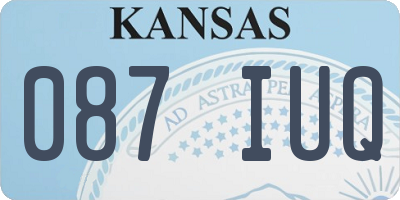 KS license plate 087IUQ