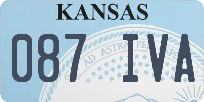 KS license plate 087IVA