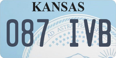 KS license plate 087IVB