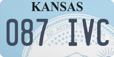 KS license plate 087IVC