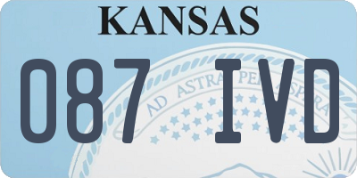KS license plate 087IVD