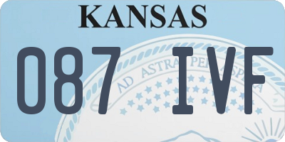 KS license plate 087IVF