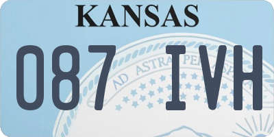 KS license plate 087IVH