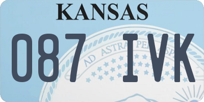 KS license plate 087IVK