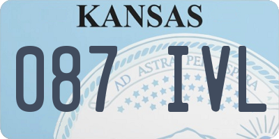KS license plate 087IVL