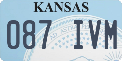 KS license plate 087IVM