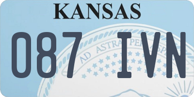 KS license plate 087IVN
