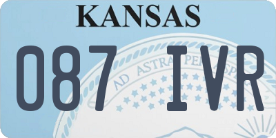KS license plate 087IVR