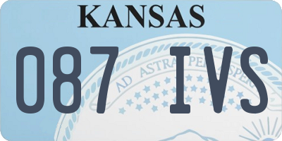 KS license plate 087IVS