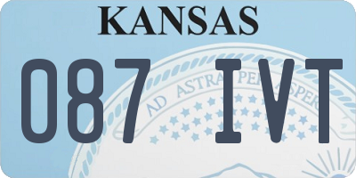 KS license plate 087IVT
